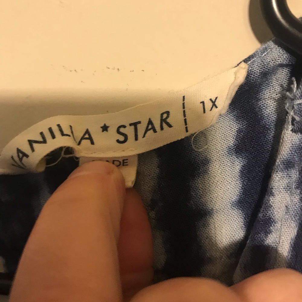 Vanilla Star Blue Tie-Dye Jumpsuit Size 1X - Picture 2 of 3